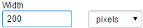 Width field set to 200 pixels.